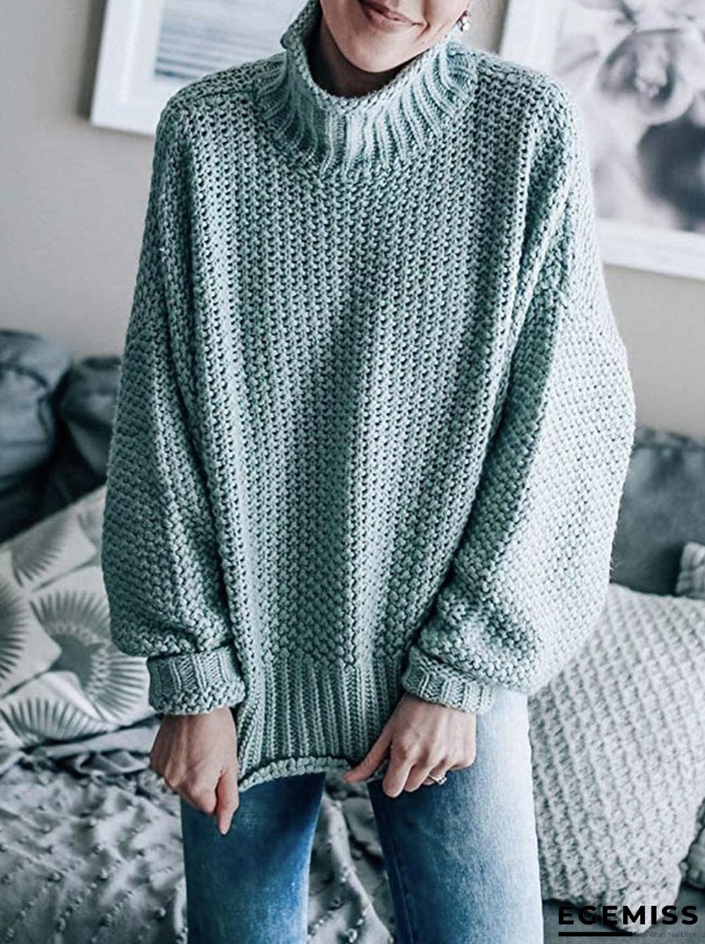 Autumn and Winter New Knitwear Women's Turtleneck Pullover | EGEMISS