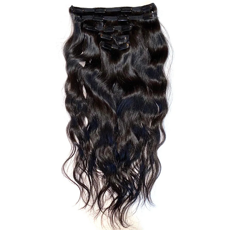 Body Wave Clip In Hair Extension Natural Black