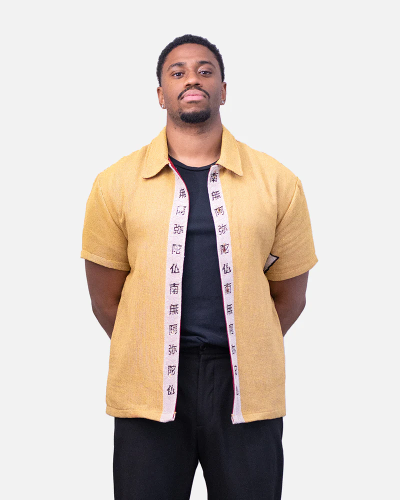 STONE BREATHING TAPESTRY BUTTON-UP SHIRT