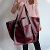 Sac fourre-tout en cuir surdimensionn&eacute;