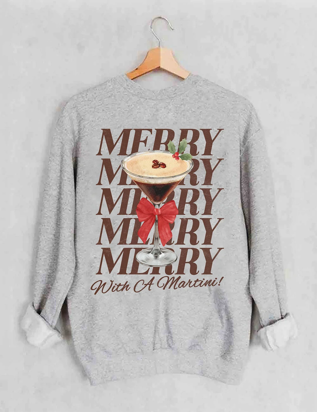 Merry With A Martini Espresso Martini Sweatshirt 