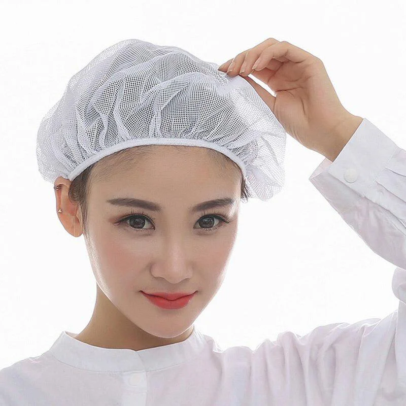 Mesh Chef Hat Reusable Kitchen Restaurant Hotel Bakery Hat Catering Cooking Cap Workshop Cap