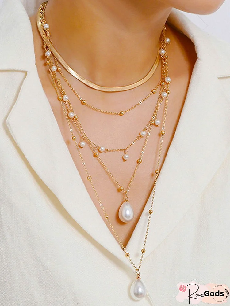 Resort Style Beach Pearl Multilayer Necklace