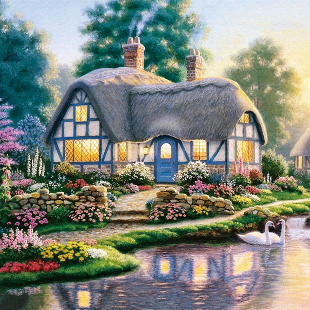 Diamond Painting - Round Drill - House(30*30cm)