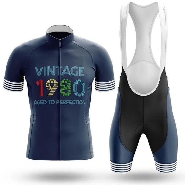 Vintage 1980 Men's Short Sleeve Cycling Kit