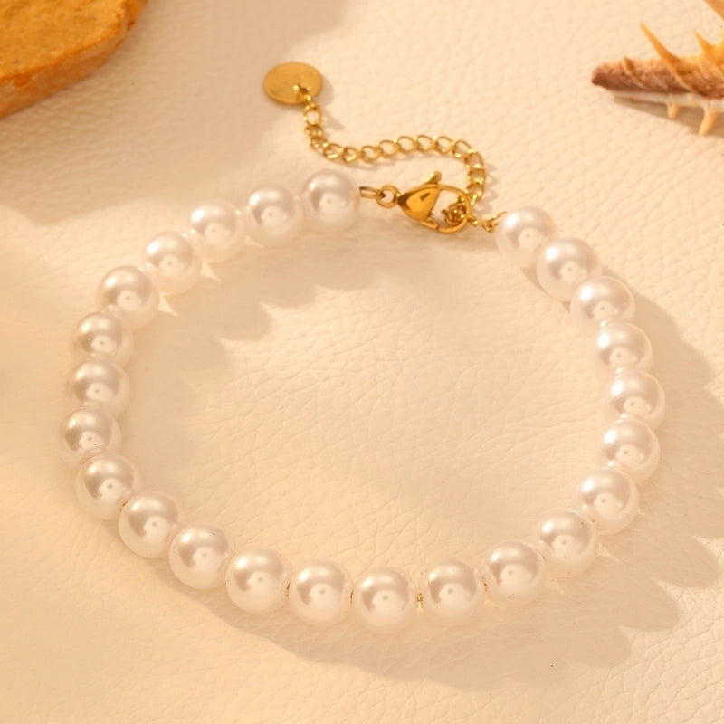 Elegant Heart Shape Titanium Steel 18K Gold Plated Paperclip Chain Cable Chain Bracelets In Bulk