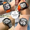 New square watch fashion trendy men's large dial retro watch