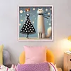 Cat and Woman Full Stamped Cross Stitch 11CT 3-Strand 40x40cm
