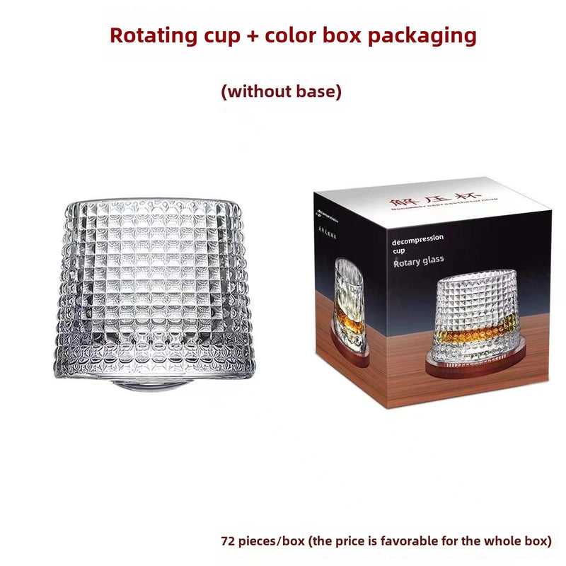 Hqt Swivel Glass Swivel Glass Bar Whiskey Glass Gyro Wine Glass