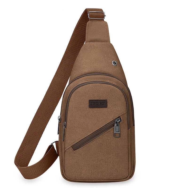 Canvas Simple Small Shoulder Bag Men’s Casual Chest Bag Waist Bag New Portable Small Shoulder Bag Trendy Shoulder Bag