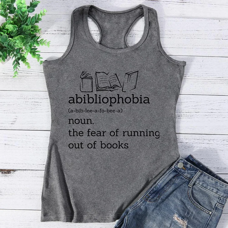 Abibliophobia,fear of running out of books Vest Top