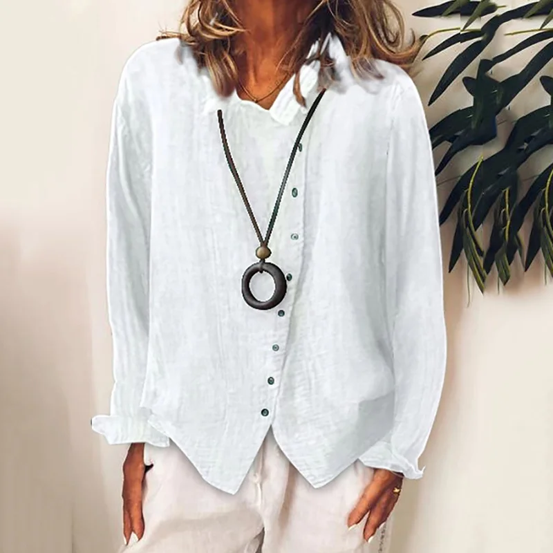 Casual Loose Asymmetric Shirt