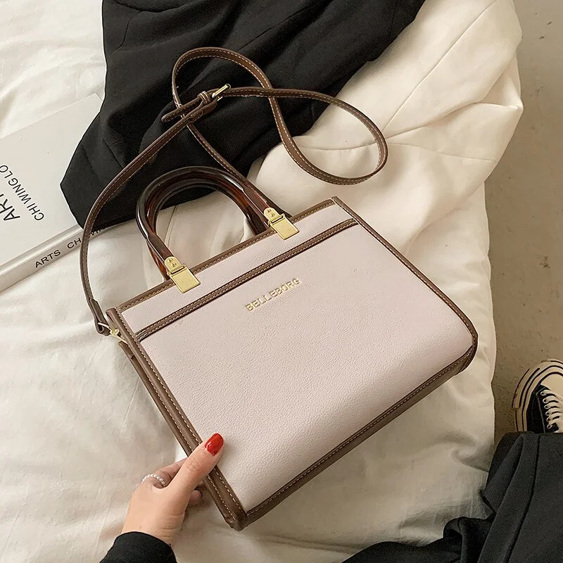 Vintage PU Leather Shoulder Crossbody Bag with Short Handle for Women 2021 Fashion Retro Travel Trends Tote Purses and Handbags