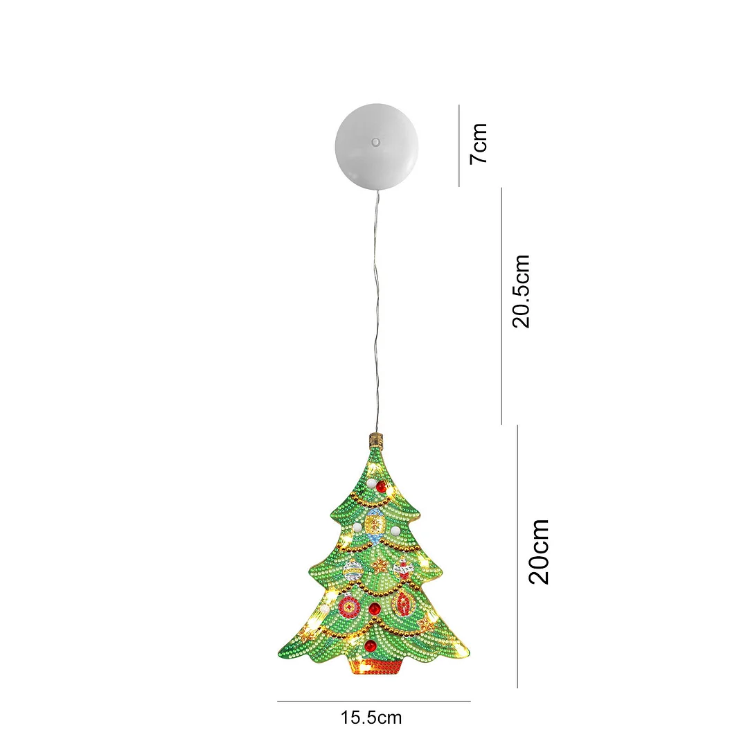 5D Christmas Diamond Painting Hanging Light Festive Rhinestone Lamp Pendant