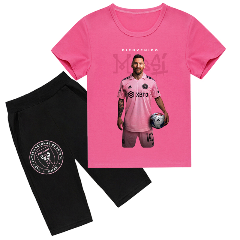 Mayoulove Messi Kids' Shorts Set - Perfect for Boys  Girls - Soccer Fan Gear - Stylish Athletic Wear for Little Champions-Mayoulove