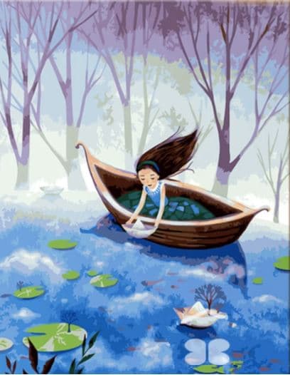 

Girl In Little Boat – Paint By Numbers - 40*50CM, 501 Original