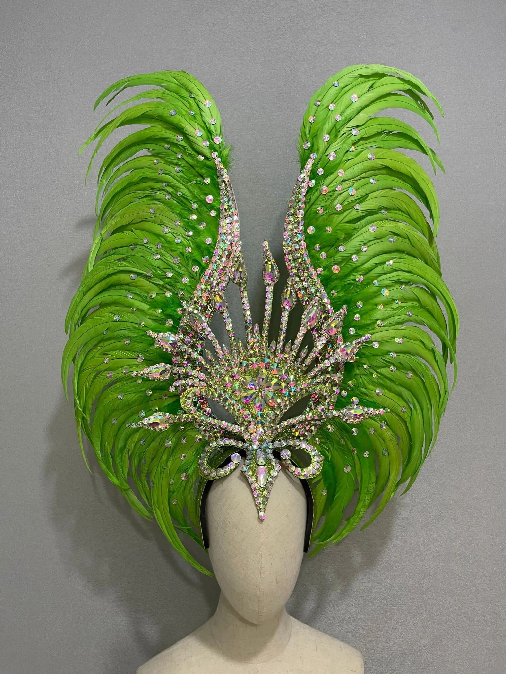 VCSHOES HEADDRESS FEATHERS SAMBA DANCE CARNIVAL HALLOWEEN PARTY LATIN DANCE BAR PERFORMANCE HAT MASQUERADE