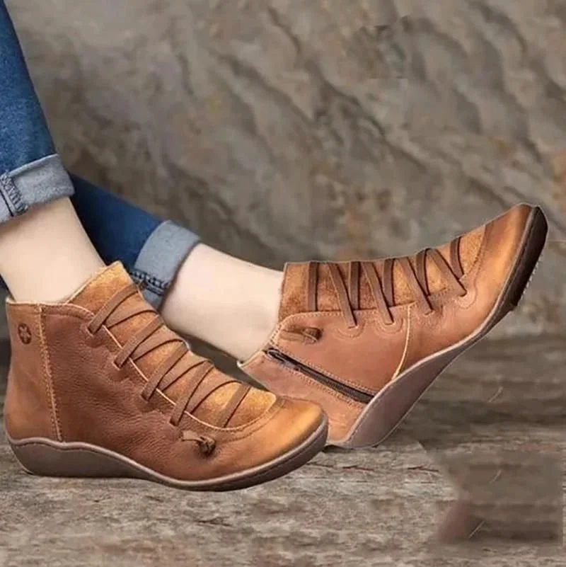 Premium Orthopedic Lace Up Ankle Boots