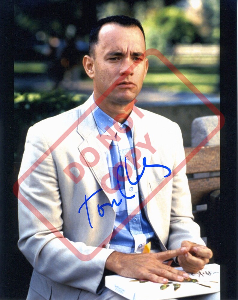 Tom Hanks Forrest Gump -1990s8.5x11 Autographed Signed Reprint Photo Poster painting