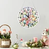 Rabbit 2D Flat DIY Acryl-Diamantmaler-Uhrenanh&auml;nger mit Uhrenfunktion 9,65x9,65 Zoll f&uuml;r W&auml;nde oder Fensterdekorationen im Haus