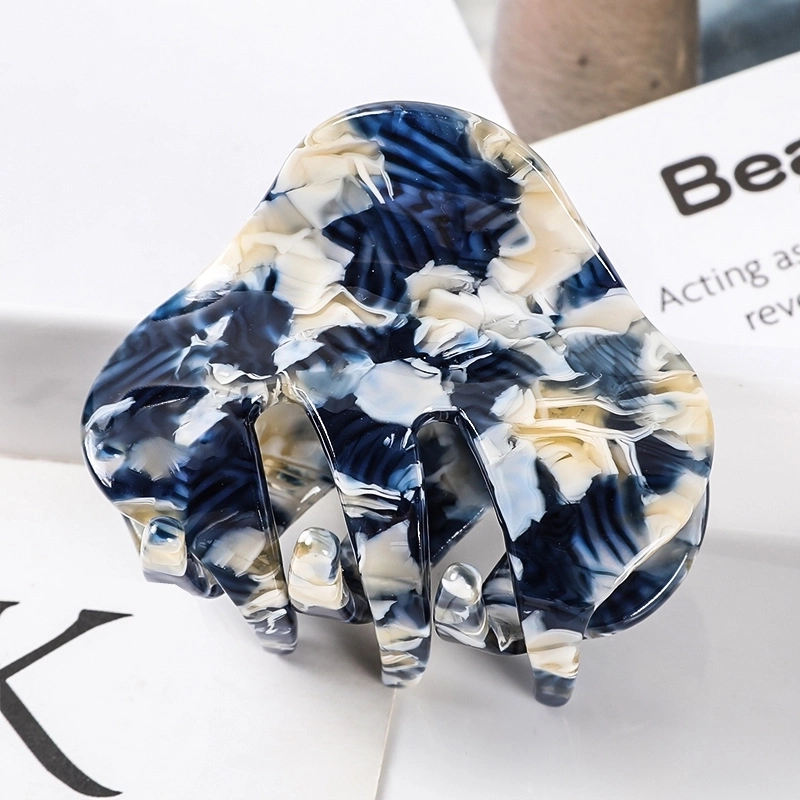 Minimalist Color Block Acetic Acid Sheets Carving Hair Claws 1 Piece