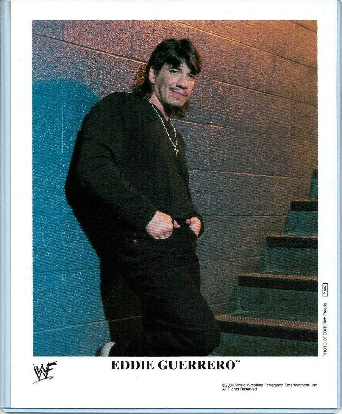 WWE EDDIE GUERRERO P-607 OFFICIAL LICENSED ORIGINAL AUTHENTIC 8X10 PROMO Photo Poster painting