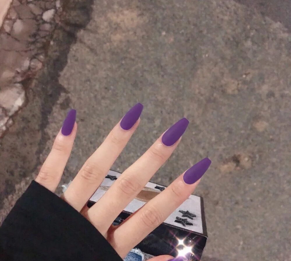 24Pcs ABS Matte Red Black White False nails with Nail extension Fingernails fake nail supplies for professionals nail salon-Nail Inspo