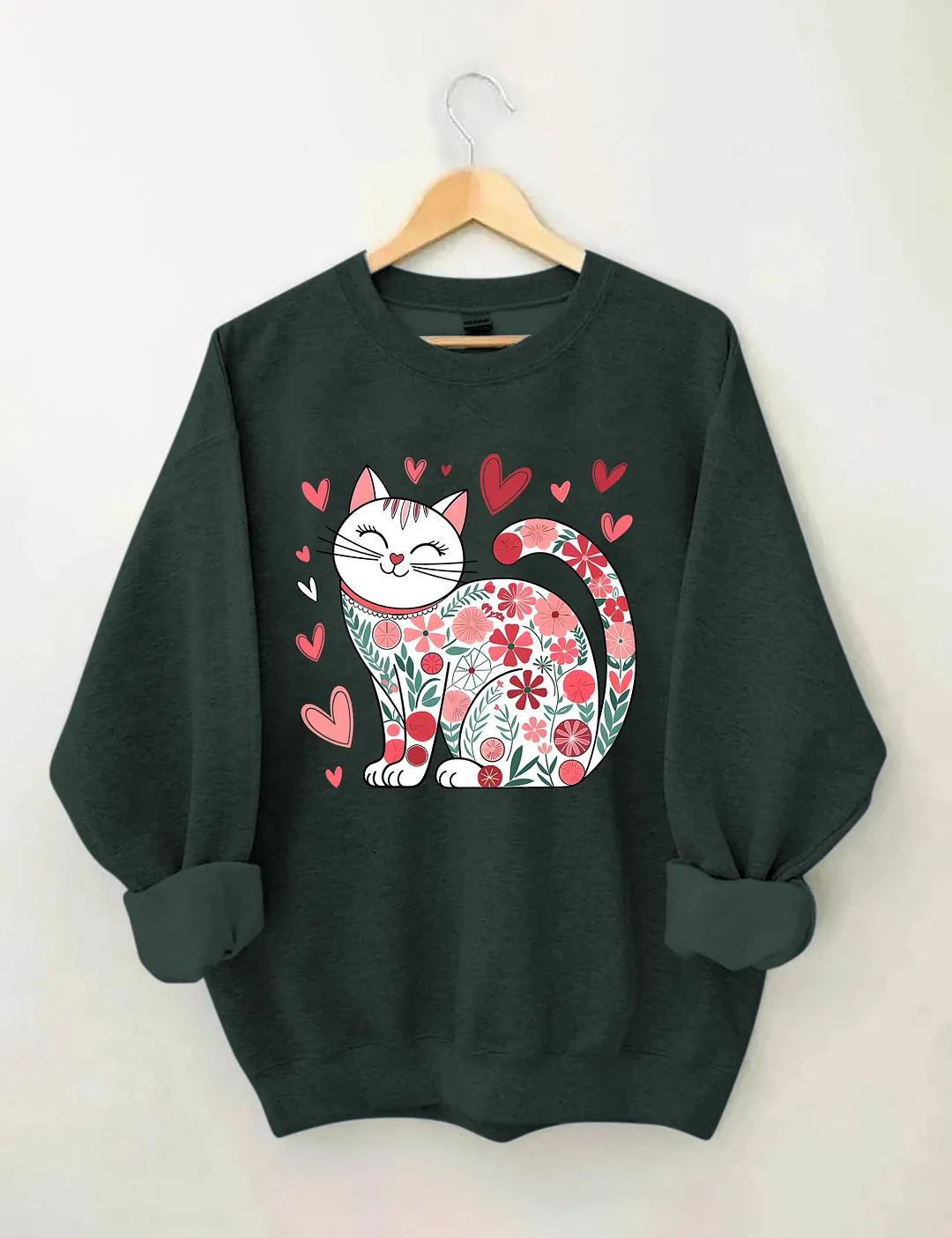 Cat Loves Valentines Day Sweatshirt