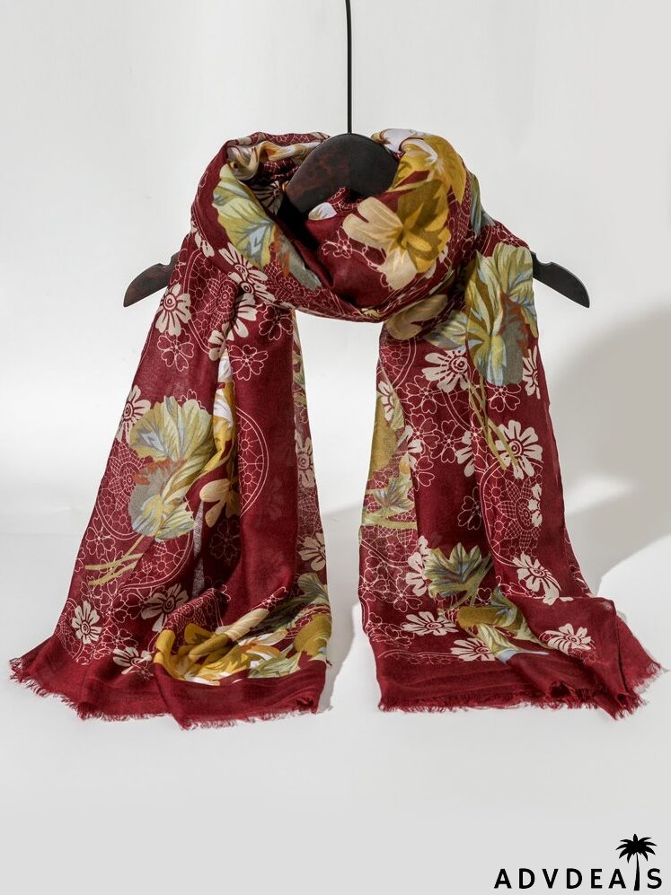 Floral Print Scarf