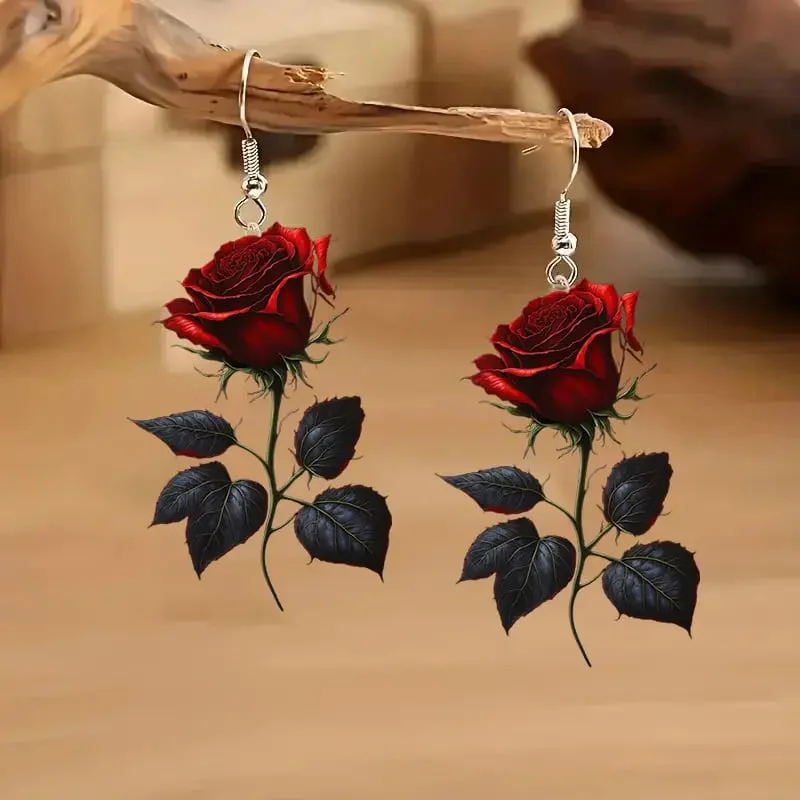 Charming & Elegant Rose Earrings 
