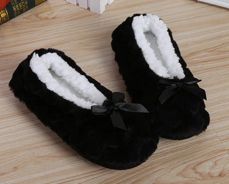 Mntrerm New Cute 2022 Indoor Home Slippers Warm Soft Plush Slippers Non-slip Indoor Fur Slippers Solid Color Cute Women Shoes