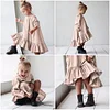 Kid Baby Girl Ruffled Loose Long Sleeve Round Neck Dress