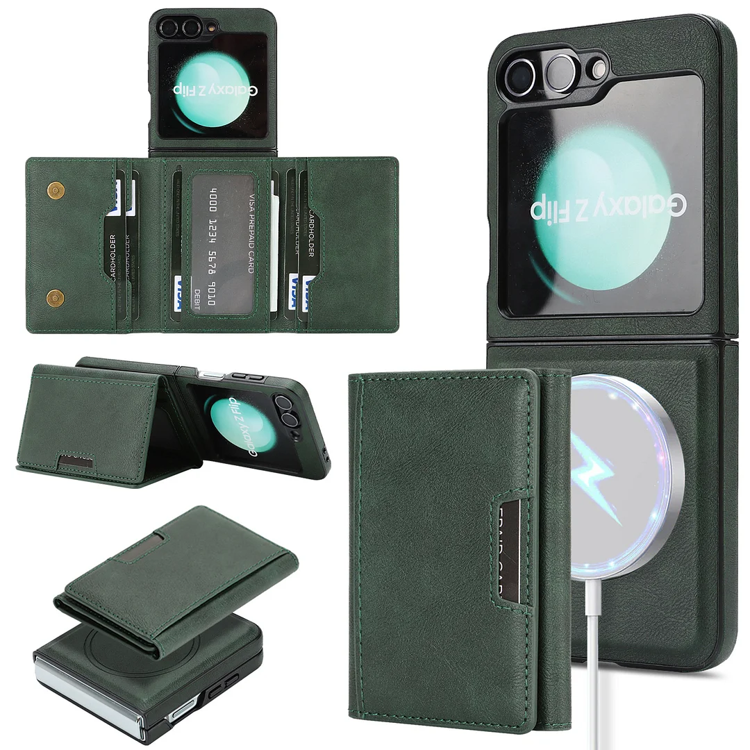 Suitable For Samsung Z Fold7 Wireless Charging Phone Case Z Filp7 2-In-1 Magsafe Magnetic Card Holder