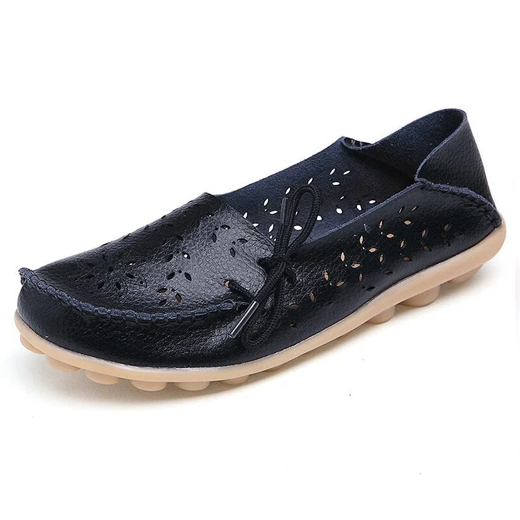 Vanccy- Leather Loafers Flats QueenFunky