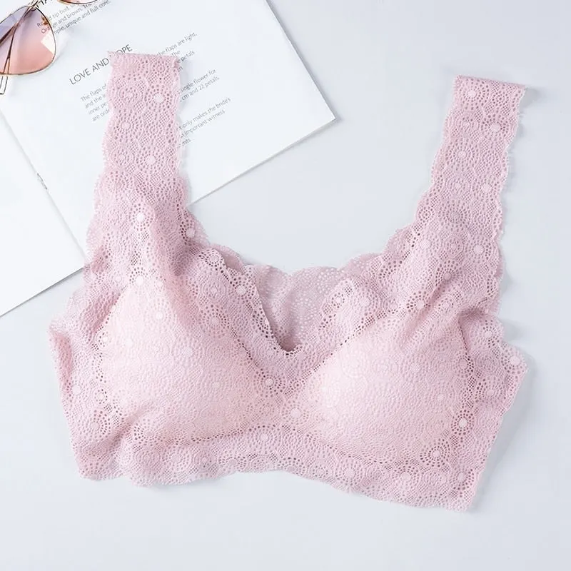 Sexy Lace Bras For Women Seamless Bra Push Up Bralette Brassiere Breathable Comfortable Sleep Soutien Gorge Female