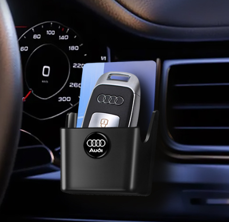 Car dashboard key and card storage holder