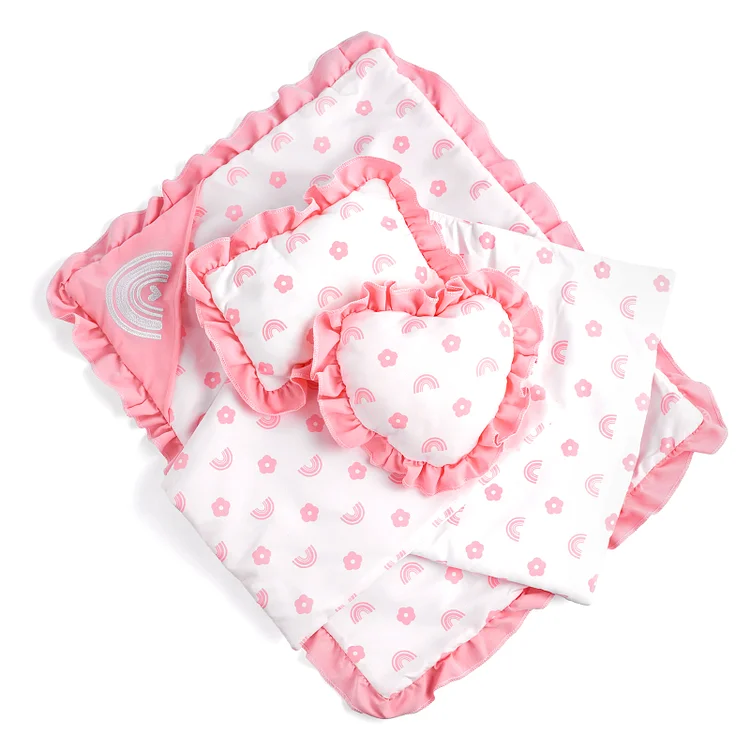 17" - 22" Pink 4 Pcs Reborn Baby Doll Accessories Set