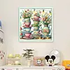 Teacups And Vases-11CT Stamped Cross Stitch 45*45cm/17.72*17.72in tapestrymarket