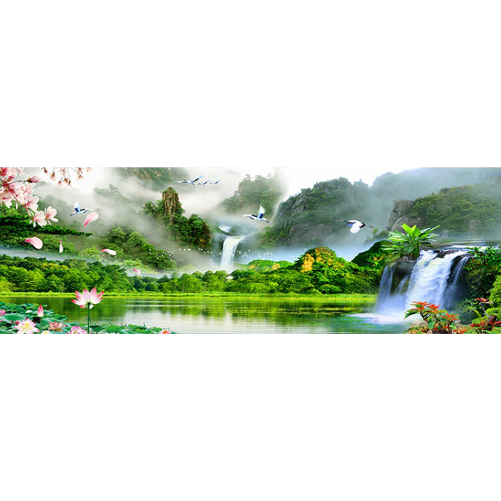 

Waterfall Garden - Round Drill Diamond Painting - 100*40CM (Big Size), 501 Original