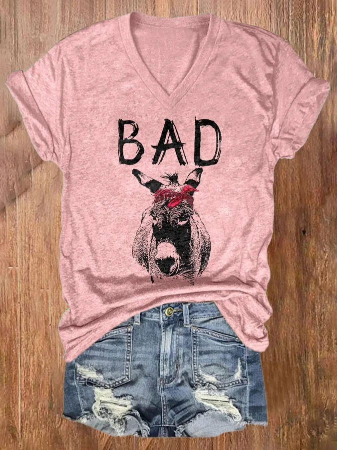 Bad Donkey Print Short Sleeve T-Shirt socialshop