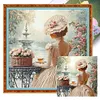 (Multi-Style)Victorian Girl-14CT Stamped Cross Stitch 50*50cm/19.69*19.69in