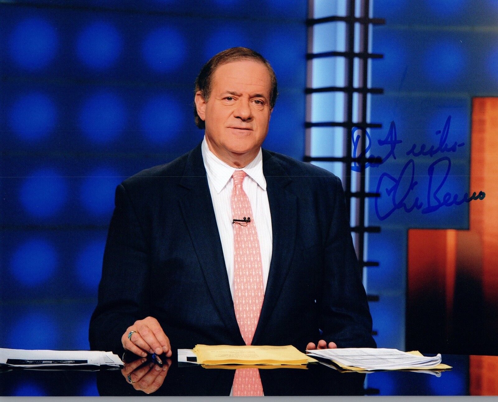 Chris Berman Signed Autographed 8x10 Photo Poster painting ESPN Sportscaster COA VD