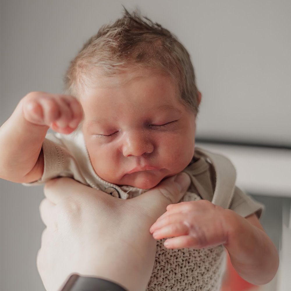 [Silicone Baby]12'' Boy Ralap, Cute Real Life Newborn Reborn Soft Sleeping Full Silicone Baby Dolls 2023