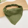 12PCS Floral Plain Polka Dot Triangle Scarf Hair Bands Set