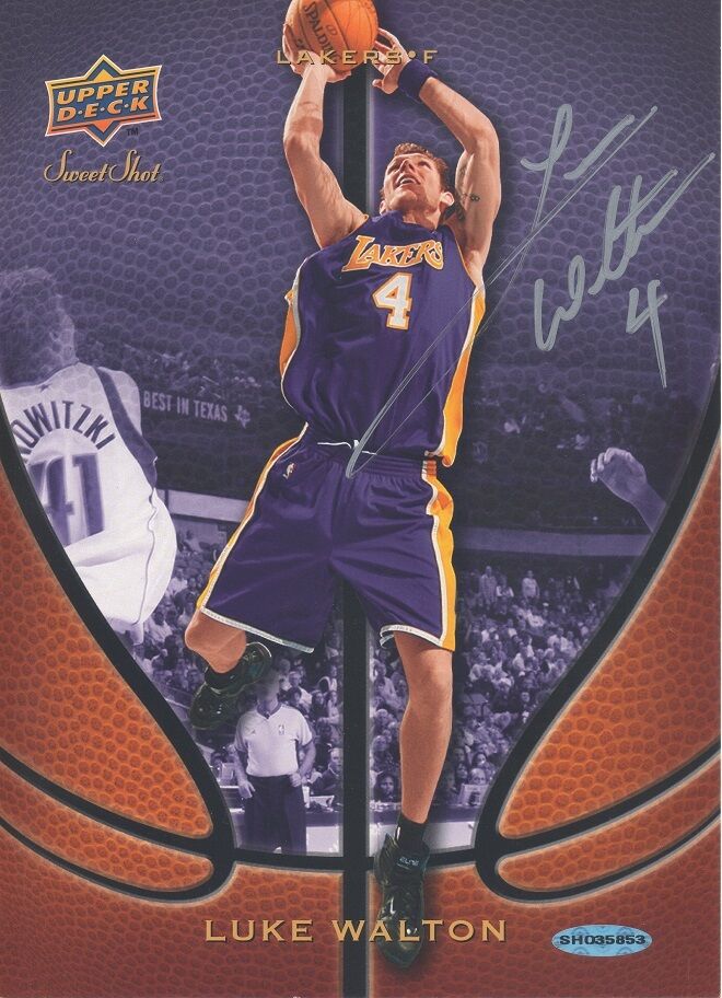 *LUKE WALTON*SIGNED*AUTOGRAPHED*PICTURE*LOS ANGELES*LAKERS*UPPER DECK AUTHENTIC*