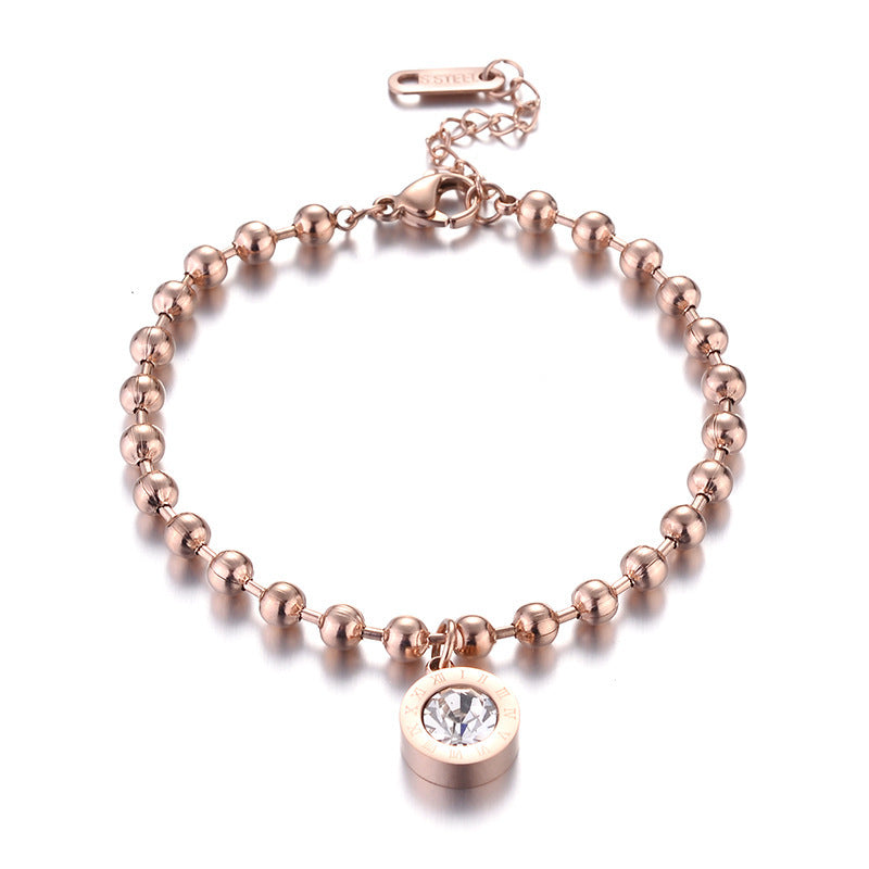 Unisex Letter Number Geometric Titanium Steel 18K Gold Plated Bracelets