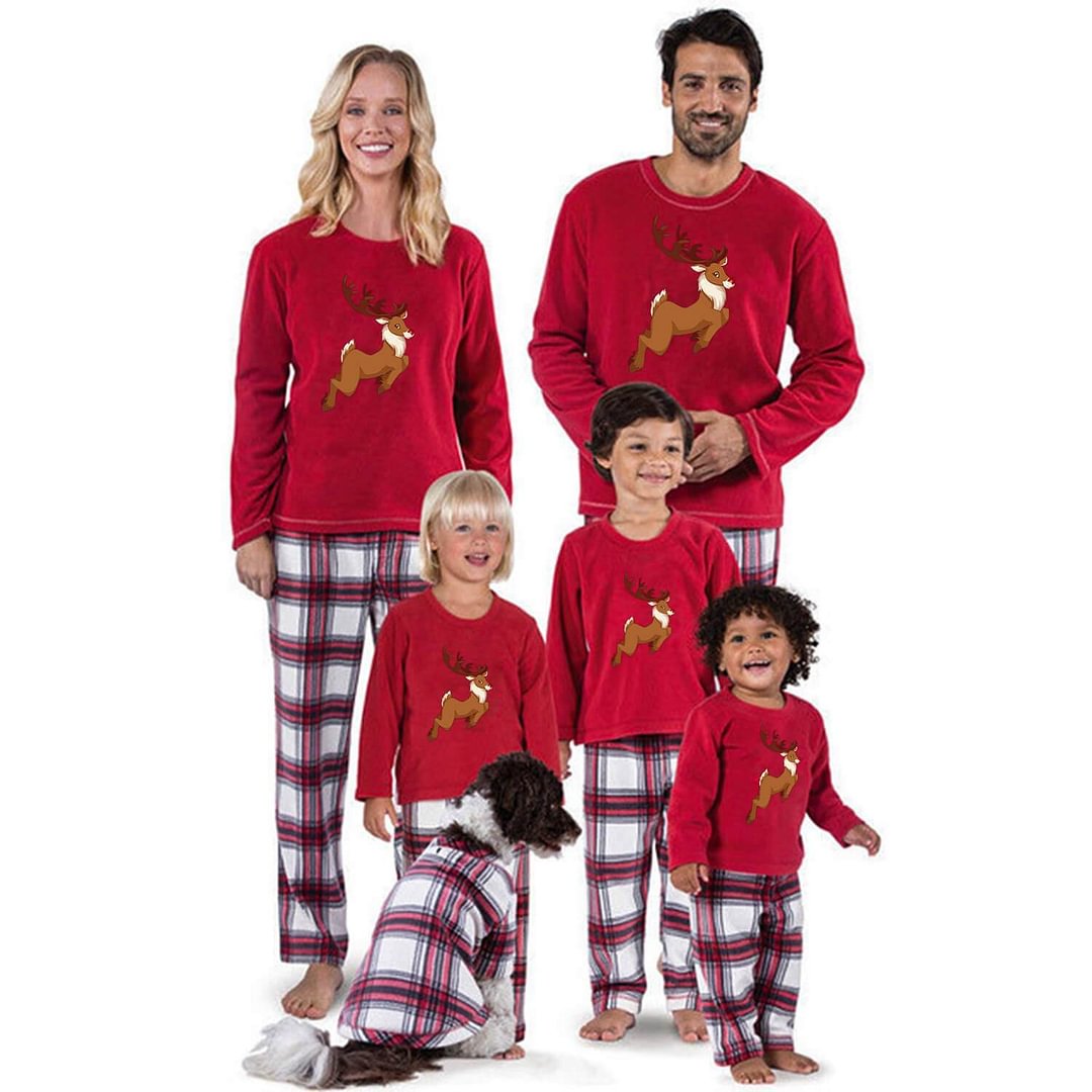 Christmas Reindeer Family Matching Pajamas Sets
