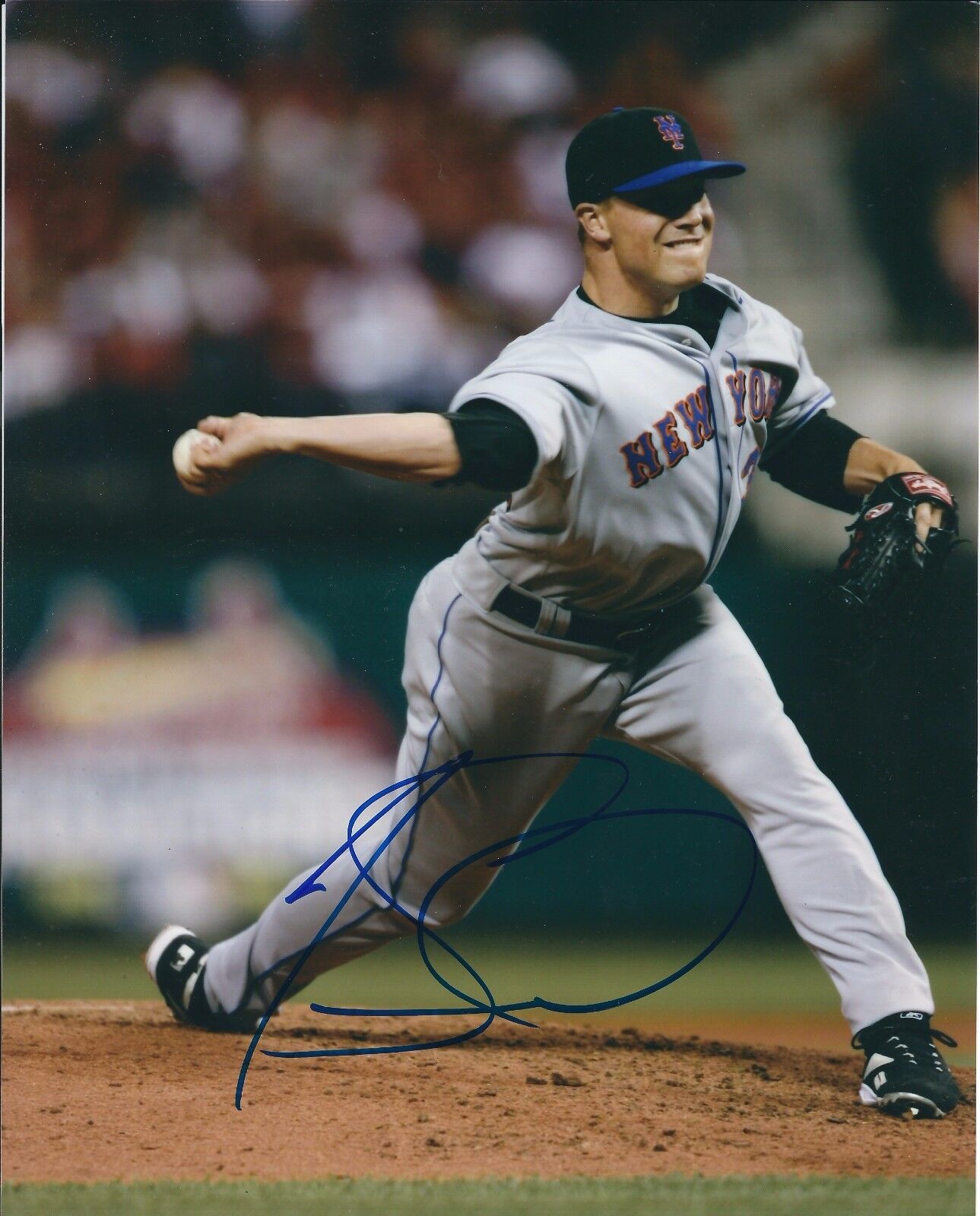 Signed 8x10 JOE SMITH New York Mets Photo Poster painting - COA