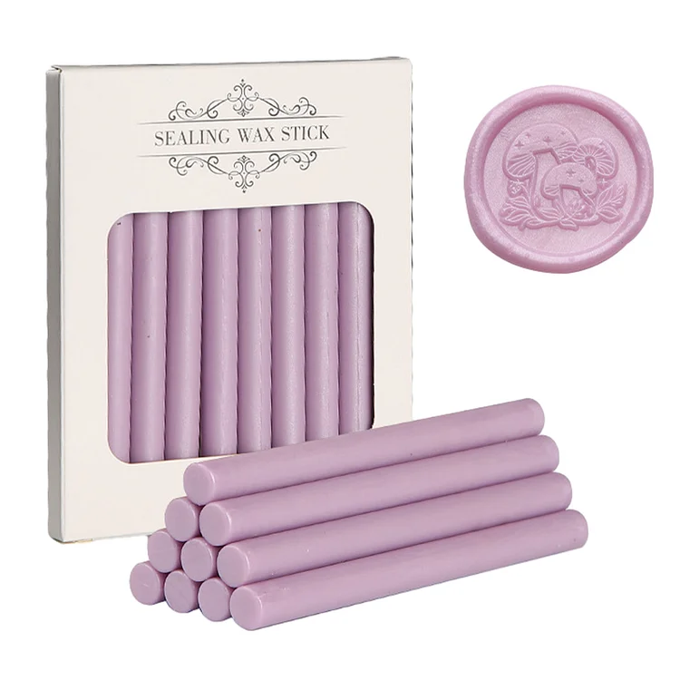 10Pcs Sealing Wax Stick Premium Sealing Lacquer Wax For Glue Gun (Lilac)