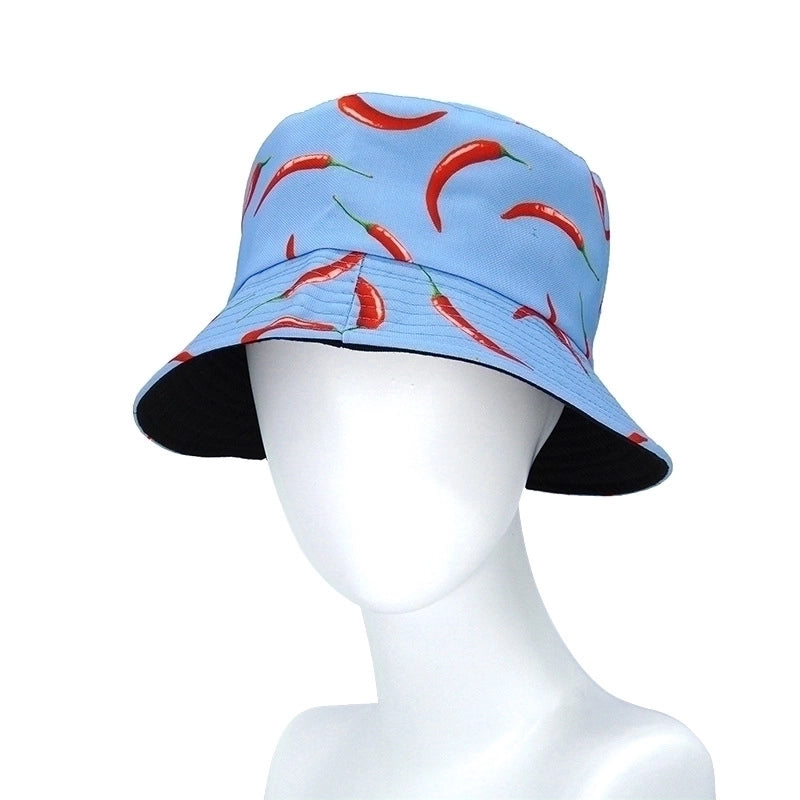 Unisex Basic Fruit Foldable Flat Eaves Bucket Hat